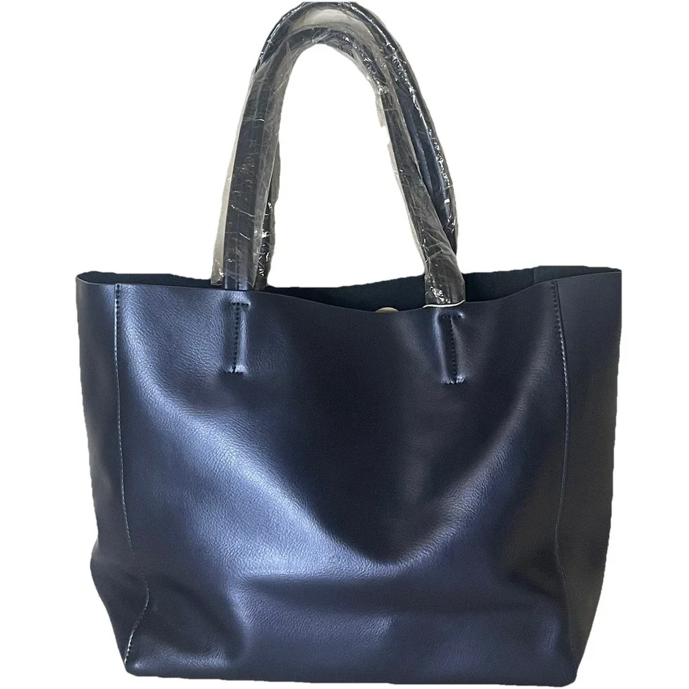 ILI Blue Satchel Bag NWT Removable Lining Crossbody Strap Convertible Purse